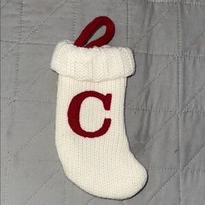 PRE-OWNED Wondershop Christmas Mini Knit Stocking -  Measures 7" (Letter C)